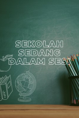 Sekolah sedang dalam sesi green modern-simple