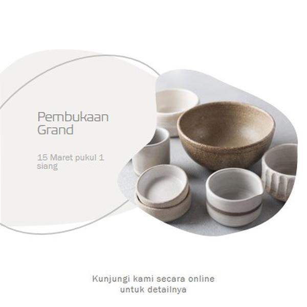 Minimalis keramik white organic-simple