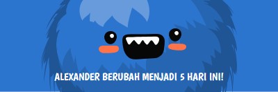 Monster kecil berusia lima tahun blue whimsical-color-block