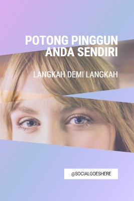 Potong pinggun Anda sendiri purple modern-bold