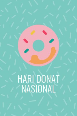 Yum ini Hari Donat Nasional blue modern-simple