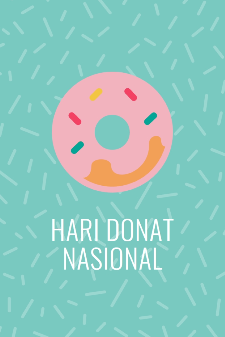 Yum ini Hari Donat Nasional blue modern-simple