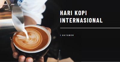 Hari Kopi Internasional brown modern-simple