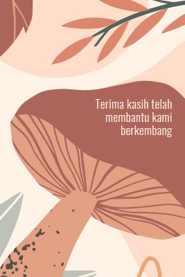 Tumbuh ke atas pink organic-simple