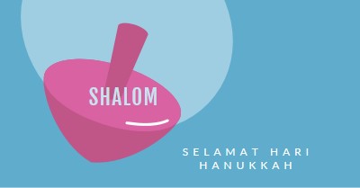 Selamat Hari Hanukkah blue modern-bold