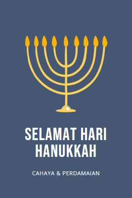 Hanukkah Sameach blue modern-simple