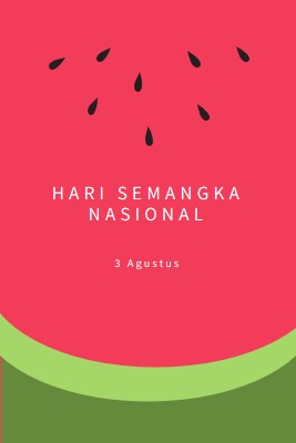 Hari Semangka Nasional pink modern-simple