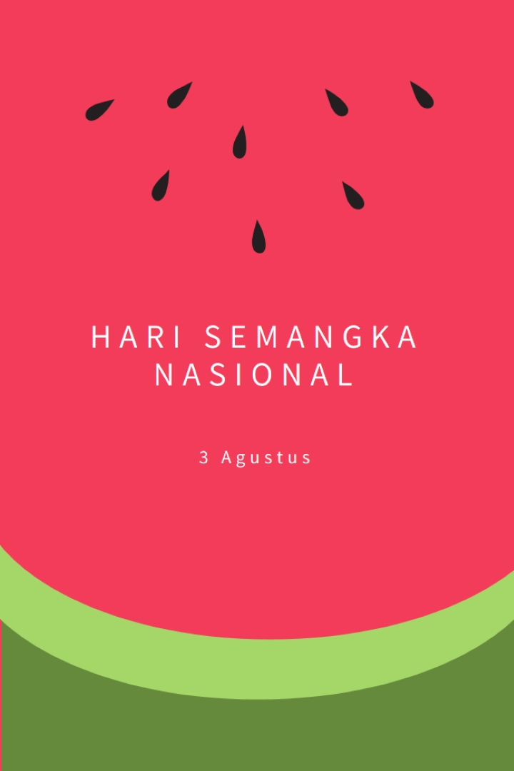 Hari Semangka Nasional pink modern-simple