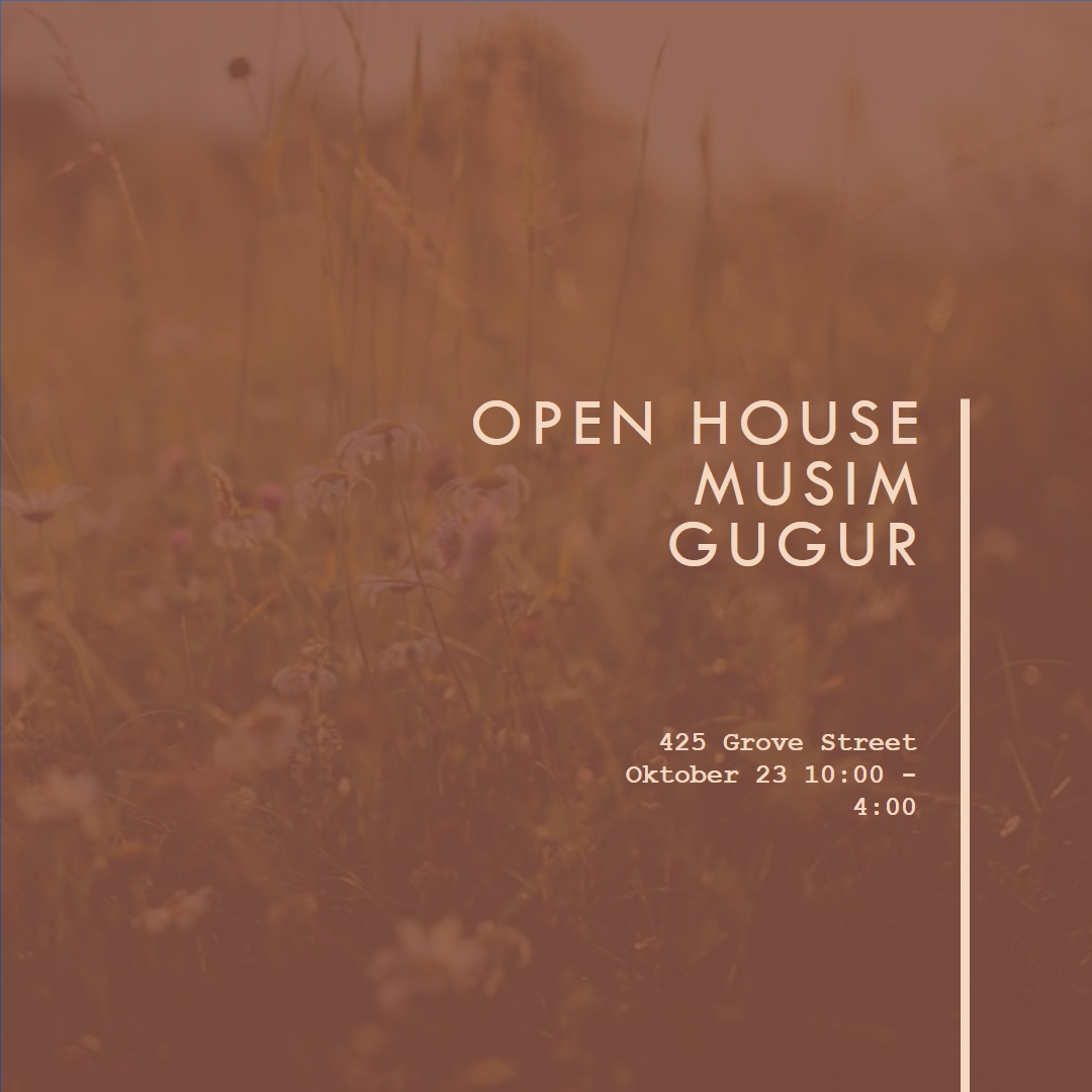 Open house musim gugur brown modern-simple