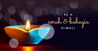 Untuk & cerah bahagia Diwali black modern-simple