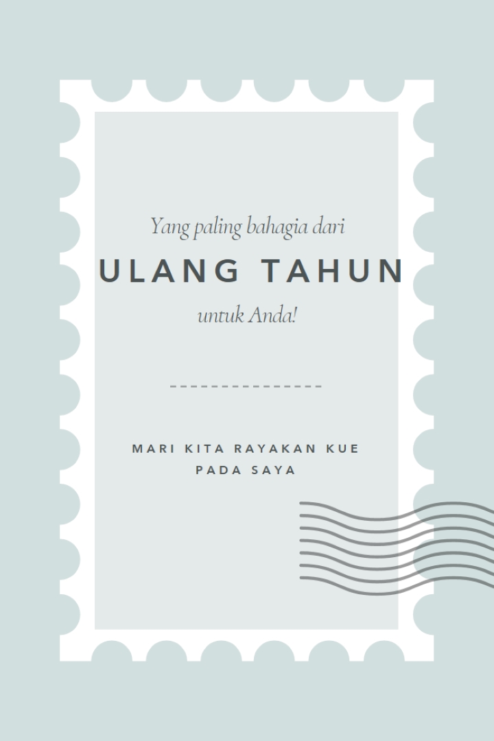 Ulang tahun yang indah blue modern-simple