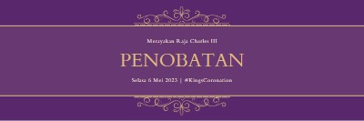 Pengumuman kerajaan purple modern-simple