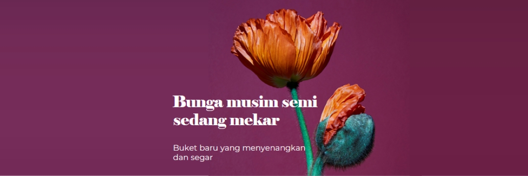 Bunga segar purple modern-simple