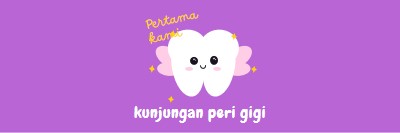 Kunjungan peri gigi pertama purple whimsical-color-block