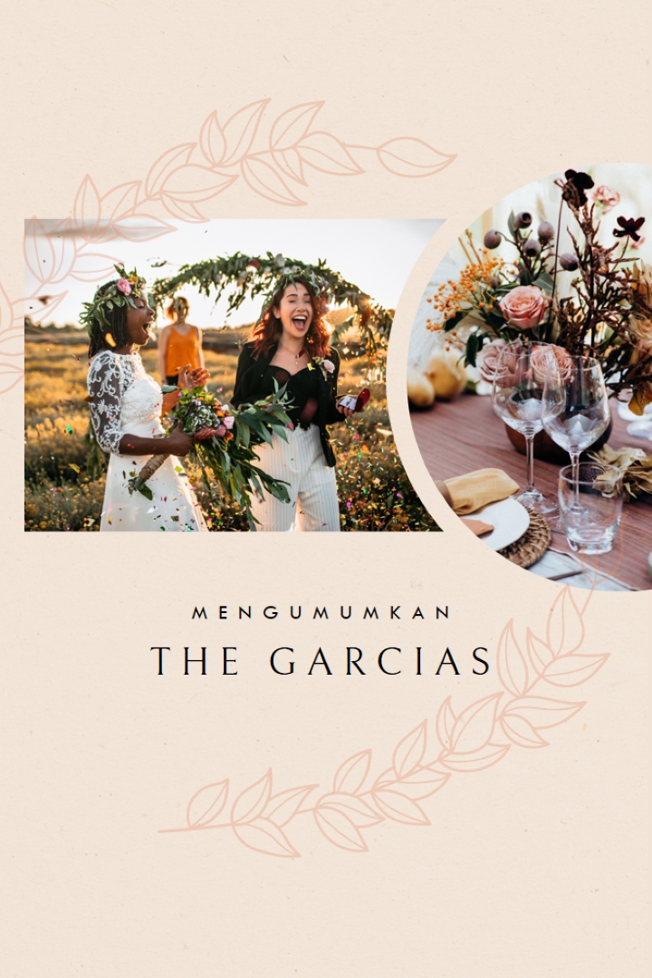 Pengantin botani pink vintage-botanical
