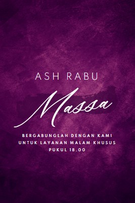 Misa Rabu Abu purple modern-simple
