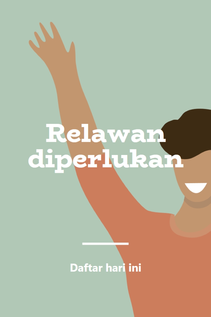 Mengangkat tangan Anda green modern-color-block