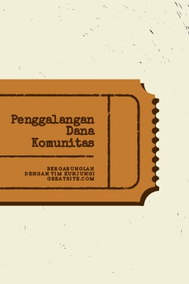 Tiket besar brown vintage-retro