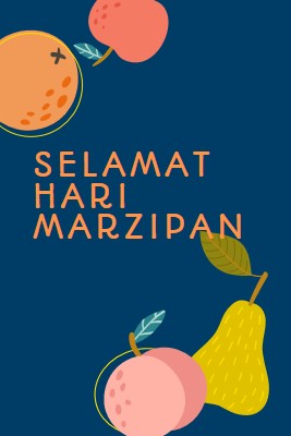 Selamat Hari Marzipan blue whimsical-line