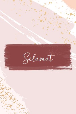 Selamat sederhana pink organic-simple