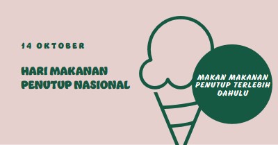 Hari Makanan Penutup Nasional pink vintage-retro