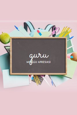 Mengapresiasi guru pink modern-simple