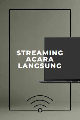 Streaming acara langsung gray modern-bold