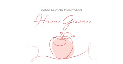 Hari Guru red whimsical-line