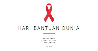 Meningkatkan kesadaran AIDS white modern-simple