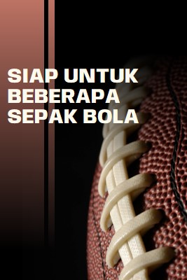 Siap untuk sepak bola brown modern-simple