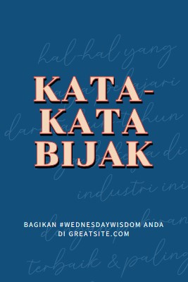 Kata-kata yang bijaksana blue modern-simple