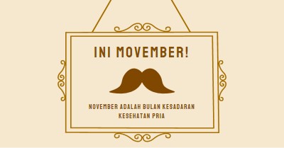 Kumis untuk November brown vintage-retro