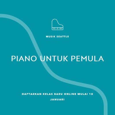 Kelas piano blue modern-simple