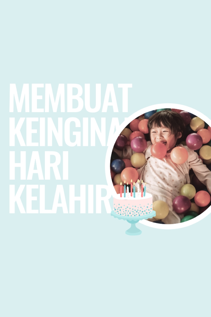 Buat permintaan ulang tahun blue modern-simple