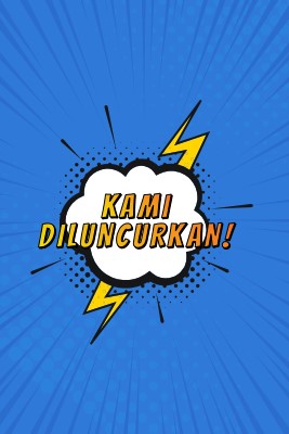 Kami diluncurkan! blue modern-bold