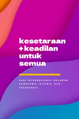 Hari Kehormatan Internasional Melawan Homofobia purple modern-bold