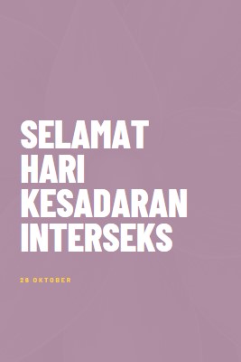 Selamat Hari Kesadaran Intersex purple modern-bold