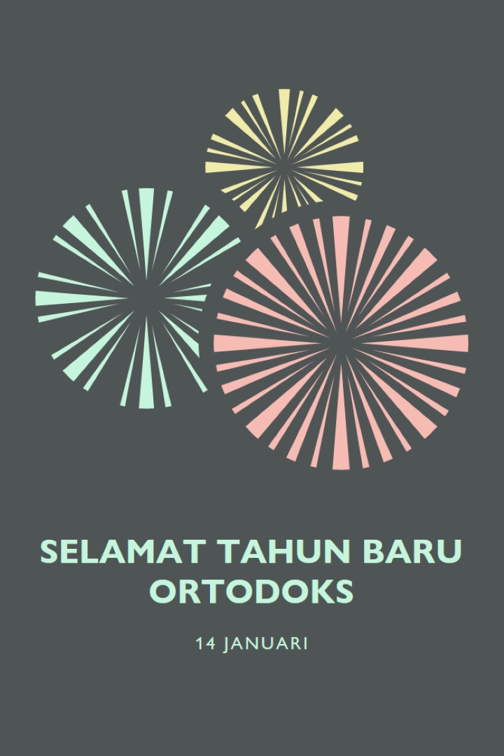 Merayakan Tahun Baru Ortodoks gray vintage-retro