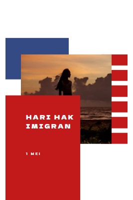 Salam untuk Hari Hak Imigran white modern-color-block