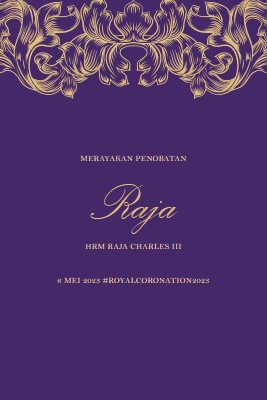 Penobatan cocok untuk seorang raja purple modern-simple