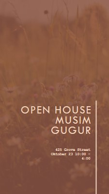 Open house musim gugur brown modern-simple