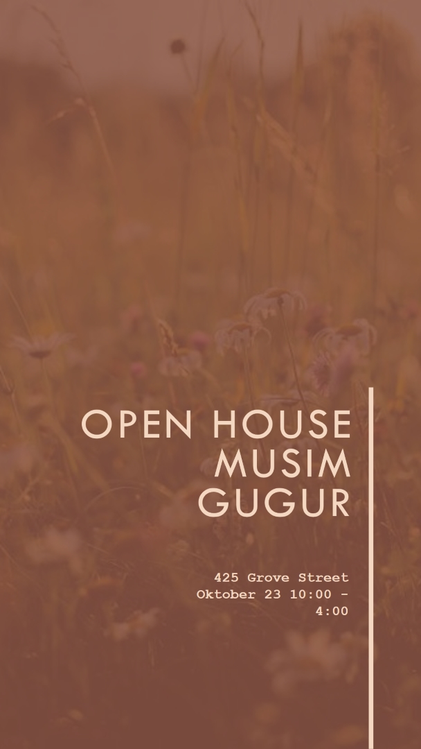 Open house musim gugur brown modern-simple