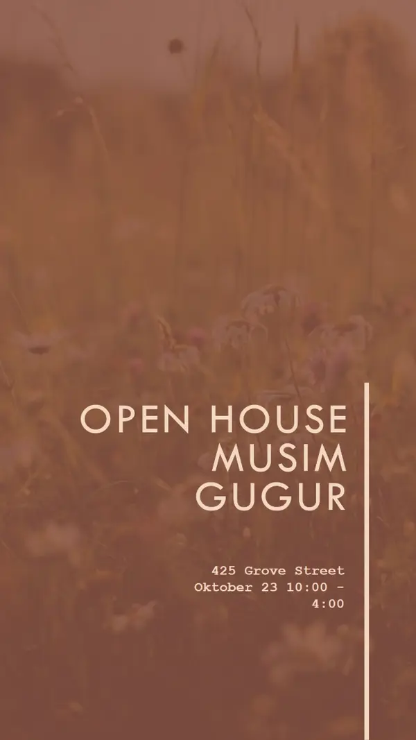 Open house musim gugur brown modern-simple