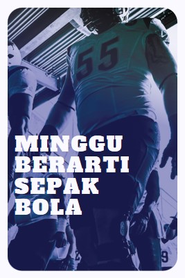 Minggu berarti sepak bola purple modern-bold