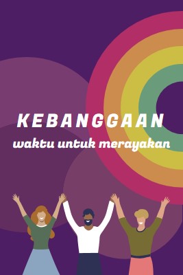 Merayakan Kebanggaan purple modern-bold