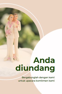 Anda diundang untuk berkomitmen pink modern-simple