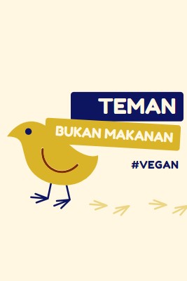 Teman, bukan makanan yellow whimsical-color-block