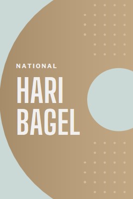 Hari Bagel Nasional brown modern-simple