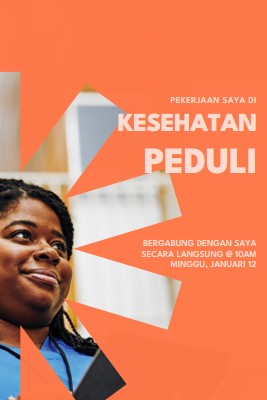 Pahlawan perawatan kesehatan orange modern-bold