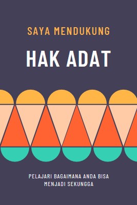 Mendukung hak-hak adat blue modern-color-block